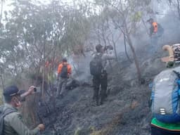 44 Pendaki Selamat di Evakuasi Pasca Kebakaran Lereng Gunung Sumbing