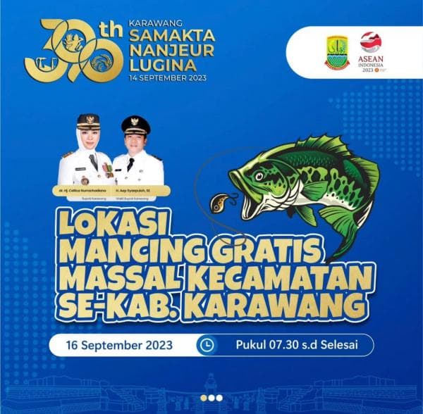 Catat! Ini 30 Lokasi Mancing Gratis HUT Karawang ke 390 Catat! Ini 30 Lokasi Mancing Gratis HUT Karawang ke 390