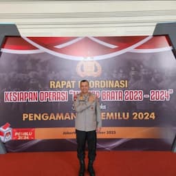 Kapolda Sulbar Hadiri Rakor Operasi Mantap Brata Pengamanan Pemilu 2024 di Jakarta