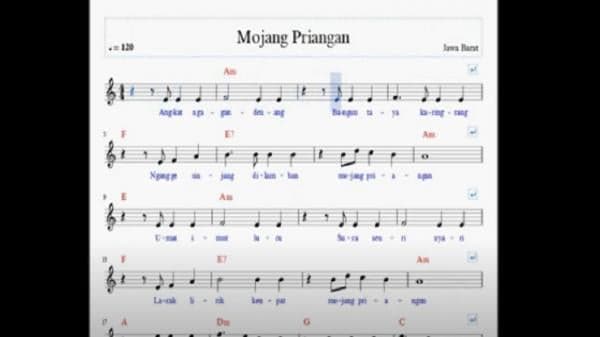 Lirik dan Chord Lagu Mojang Priangan Lirik dan Chord Lagu Mojang Priangan