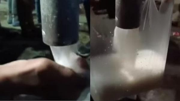 Viral Dikira Susu, Pompa Tangan Mengeluarkan Air Putih Jadi Rebutan Warga untuk Diminum
