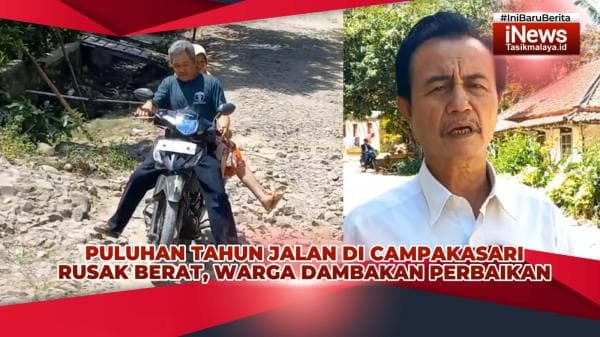 VIDEO: Puluhan Tahun Jalan Kabupaten Tasikmalaya di Campakasari Rusak Berat Warga Dambakan Perbaikan VIDEO: Puluhan Tahun Jalan Kabupaten Tasikmalaya di Campakasari Rusak Berat Warga Dambakan Perbaikan