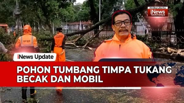 VIDEO: Pohon Tumbang Timpa Tukang Becak dan Mobil di Dadaha Tasikmalaya VIDEO: Pohon Tumbang Timpa Tukang Becak dan Mobil di Dadaha Tasikmalaya