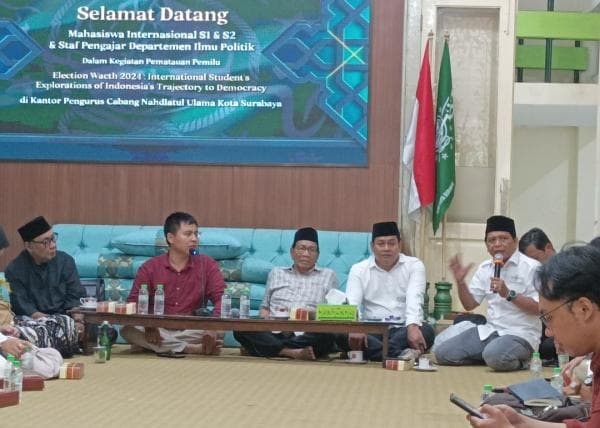 Dikunjungi Mahasiswa Unair, PCNU Kota Surabaya Ajak Warga Ciptakan Suasana Damai dalam Pemilu 2024