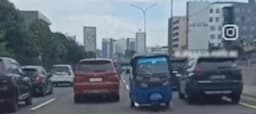 Viral! Bajaj Masuk Tol Jakarta-Tangerang dan Lawan Arah, Tersasar ikuti Google Maps