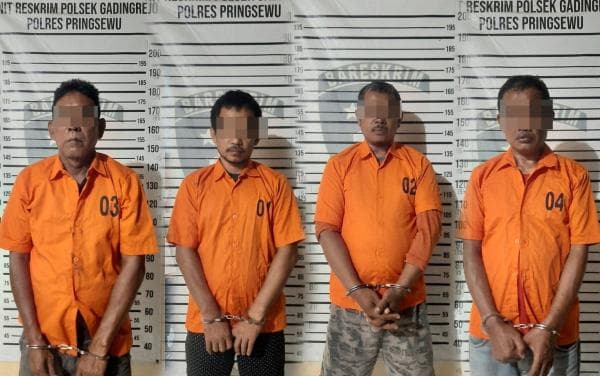 Empat Warga Gadingrejo Terjaring Razia Polisi karena Berjudi saat Bulan Ramadhan