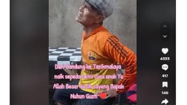 Viral Demi Temui Anak dan Cucu, Kakek Nekat Naik Sepeda 100 Kilometer dari Bandung ke Tasikmalaya Viral Demi Temui Anak dan Cucu, Kakek Nekat Naik Sepeda 100 Kilometer dari Bandung ke Tasikmalaya