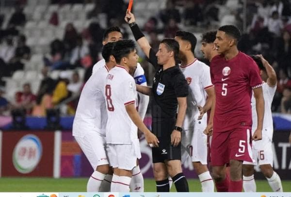 4 Keputusan Kontroversial Wasit Nasrullo Kabirov di Laga Timnas Indonesia U-23 vs Qatar