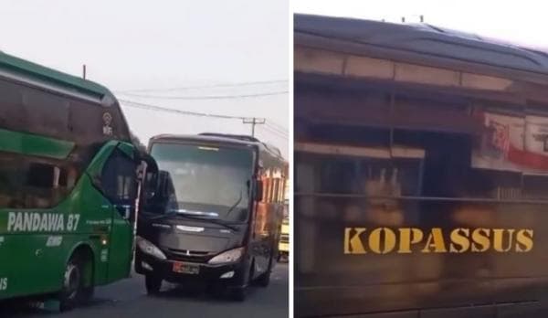 Bus Kopassus Pukul Mundur Bus Pandawa 87 yang Lawan Arus, Masih Beruntung Tidak Disuruh Push up