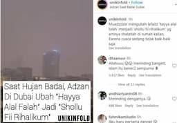 Viral Muadzin Ubah Lafal Hayya Alal Falah jadi Shallu Fii Rihalikum saat Hujan Badai Terjang Dubai
