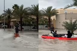 Warga Dubai Malah Main Jetski saat di Landa Banjir Besar, Netizen: Orang Kaya Mah Beda