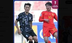 Timnas China U-23 Kalah 2-0 dari  Korea Selatan di Piala Asia U-23 2024