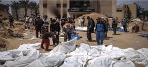 Miris, 300 Jenazah Ditemukan di Kuburan Massal RS Gaza, Korban Dikubur dan Ditutupi Sampah