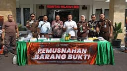 Kejaksaan Negeri Kota Banjar Musnahkan 86,68 Gram Sabu dan Ratusan Butir Obat Terlarang