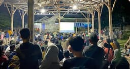 Meriah, Ribuan Warga Langensari Kota Banjar Nobar Timnas Indonesia U-23 vs Uzbekistan
