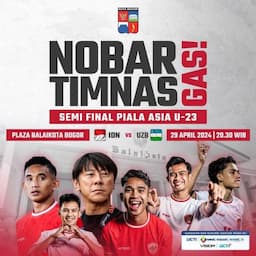 Pemerintah Kota Bogor Gelar Nonton Bareng Semifinal Piala Asia U-12 di Plaza Balai Kota Bogor