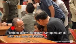 Momen Presiden Jokowi Makan Malam Mie Kekinian saat Kunjungan Kerja ke Lombok