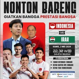 Indonesia U-23 vs Irak U-23 Live di RCTI Nanti Malam, Pemkab Jombang Ajak Masyarakat Nobar 3 Lokasi