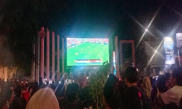 Terbaru! Alun-alun Purwokerto Dipadati Penonton Saksikan Indonesia Vs Irak, Gangguan Teknis 2 Kali