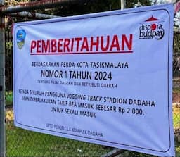 Pemkot Tasikmalaya Cabut Rencana Pemungutan Retribusi di Jogging Track Stadion Wiradadaha