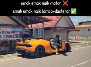 Viral Emak-emak Berdaster Naik Lamborghini, Netizen: The Real Penguasa Bumi Viral Emak-emak Berdaster Naik Lamborghini, Netizen: The Real Penguasa Bumi