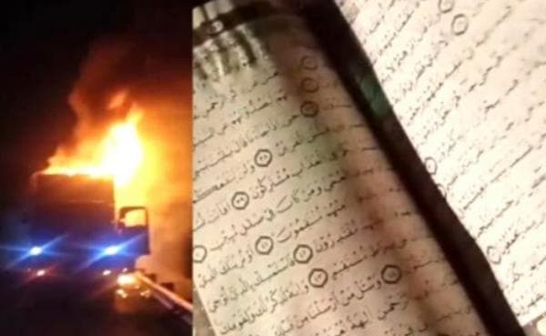 Truk Expedisi Terbakar Hebat, Didalam Mobil Ada Al -Quran Masih Utuh Ini Kuasa Allah Truk Expedisi Terbakar Hebat, Didalam Mobil Ada Al -Quran Masih Utuh Ini Kuasa Allah