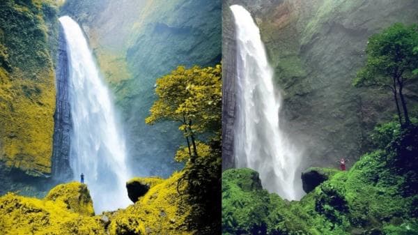 Air Terjun Berhias Pelangi, di Kaki Gunung Semeru Lumajang Air Terjun Berhias Pelangi, di Kaki Gunung Semeru Lumajang