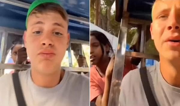 Naik Becak Elektronik, Bule Ini Panik Dipalak Bocah-Bocah di India Viral Naik Becak Elektronik, Bule Ini Panik Dipalak Bocah-Bocah di India Viral