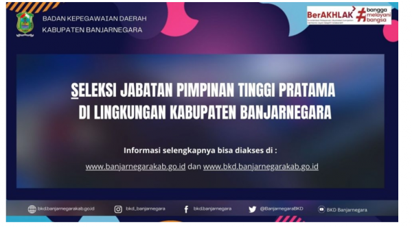 Lelang Lima Jabatan Tinggi di Banjarnegara. Ini Syarat dan Cara Daftarnya Lelang Lima Jabatan Tinggi di Banjarnegara. Ini Syarat dan Cara Daftarnya