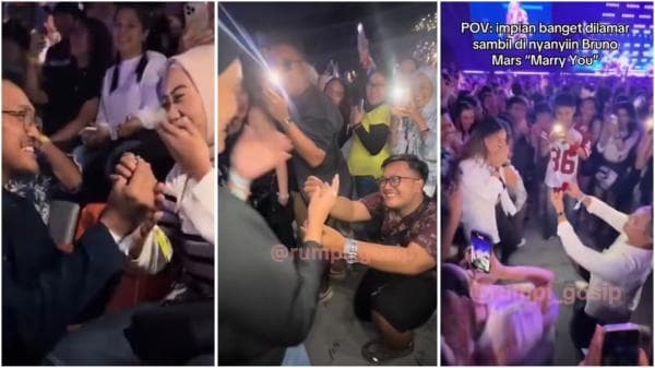Viral, Momen 3 Pria Lamar Kekasih Masing-Masing di Konser Bruno Mars Tepat Lagu Marry You Dibawakan Viral, Momen 3 Pria Lamar Kekasih Masing-Masing di Konser Bruno Mars Tepat Lagu Marry You Dibawakan