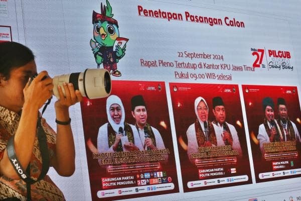 Pilgub Jatim 2024, KPU Jatim Tetapkan 3 Pasangan Calon Pilgub Jatim 2024, KPU Jatim Tetapkan 3 Pasangan Calon