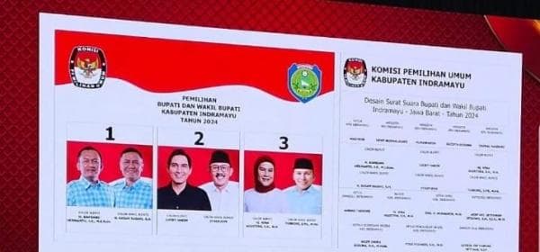 Pilkada 2024: KPU Tetapkan Nomor Urut Ketiga Paslon Bupati dan Wakil Bupati Indramayu Pilkada 2024: KPU Tetapkan Nomor Urut Ketiga Paslon Bupati dan Wakil Bupati Indramayu