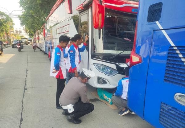 Kurangi Fatalitas Korban Laka Lantas, Sat Lantas Polres Grobogan Cek Bus Study Tour Kurangi Fatalitas Korban Laka Lantas, Sat Lantas Polres Grobogan Cek Bus Study Tour