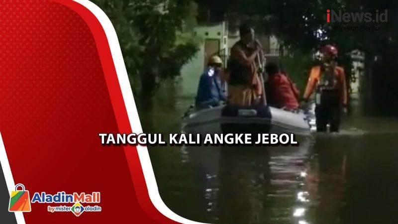 Banjir Rendam Ratusan Rumah di Ciputat Akibat Tanggul Jebol