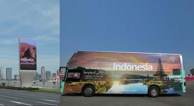 Keren, Bus Piala Dunia 2022 Qatar Dihiasi Destinasi Wisata Indonesia