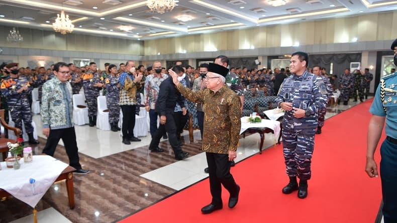 Wapres Ma&#039;ruf Amin Ungkap Dikelilingi Banyak Personel TNI Angkatan Laut