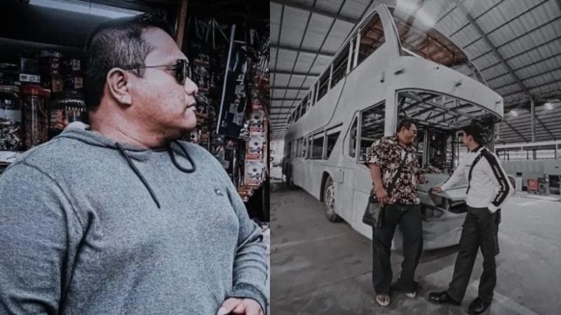 Rian Mahendra Perlihatkan Bus Double Decker Baru Rancangannya di Karoseri Tentrem