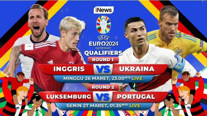 Kualifikasi Euro 2024: Inggris Vs Ukraina, Luksemburg Lawan Portugal LIVE iNews