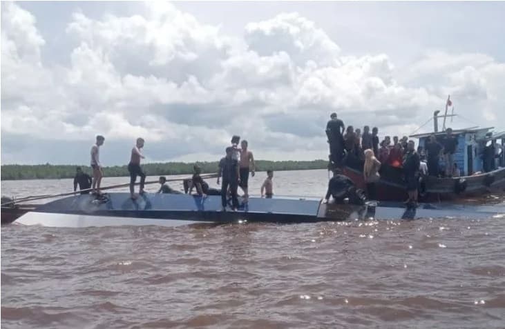 Kapal Evelyn Calisca 01 Tenggelam di Inhil, Korban Tewas Balita dan Anak-Anak