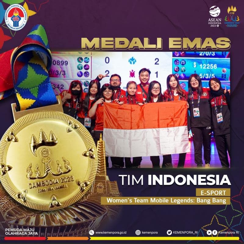Hasil SEA Games 2023: Wushu dan eSport Berjaya di Kamboja, Emas Indonesia Jadi 44 Hasil SEA Games 2023: Wushu dan eSport Berjaya di Kamboja, Emas Indonesia Jadi 44
