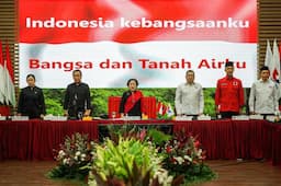 Kerja Sama Politik PDIP-Partai Perindo, Megawati dan Ganjar Apit Hary Tanoesoedibjo