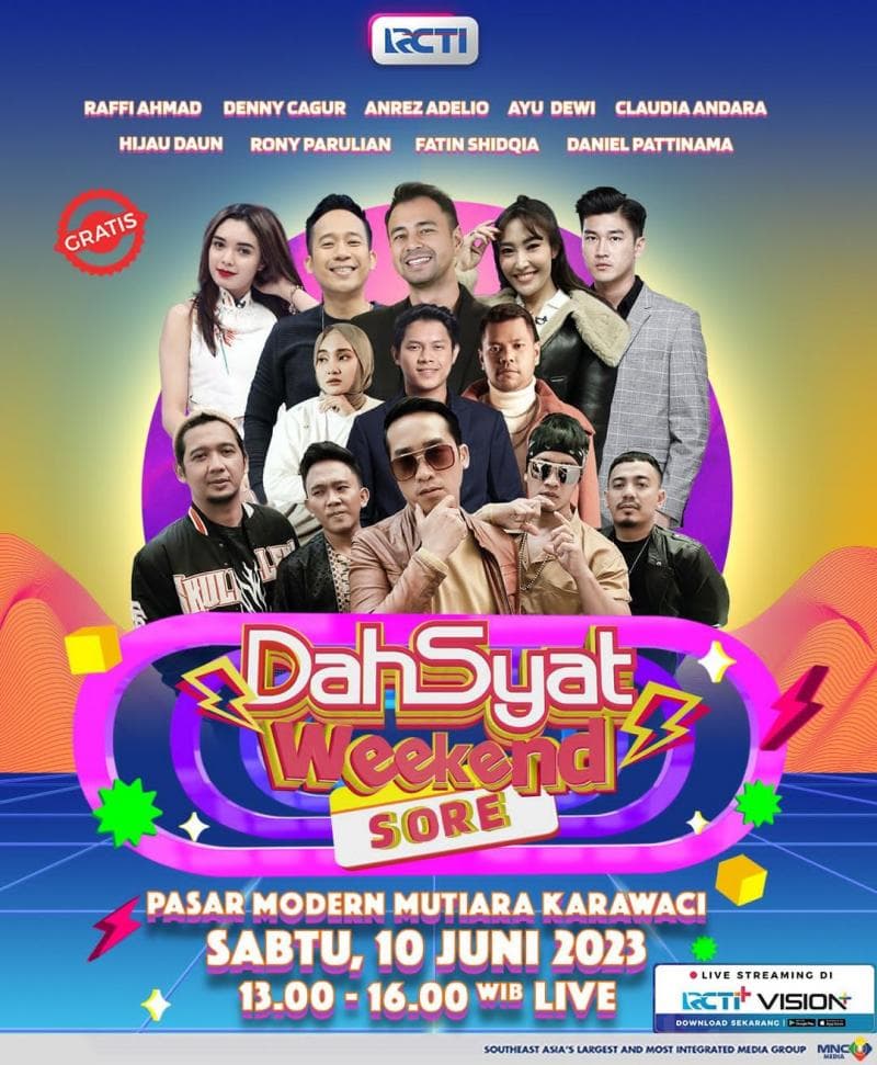 Jangan Ketinggalan Dahsyat Weekend Sore Hari Ini, Saksikan di RCTI! Jangan Ketinggalan Dahsyat Weekend Sore Hari Ini, Saksikan di RCTI!