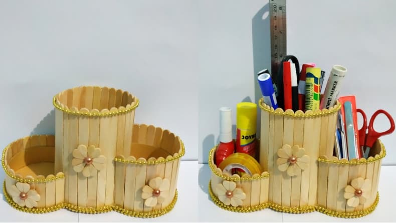 Cara Membuat Tempat Pensil dari Stik Es Krim, Gampang dan Murah! Cara Membuat Tempat Pensil dari Stik Es Krim, Gampang dan Murah!