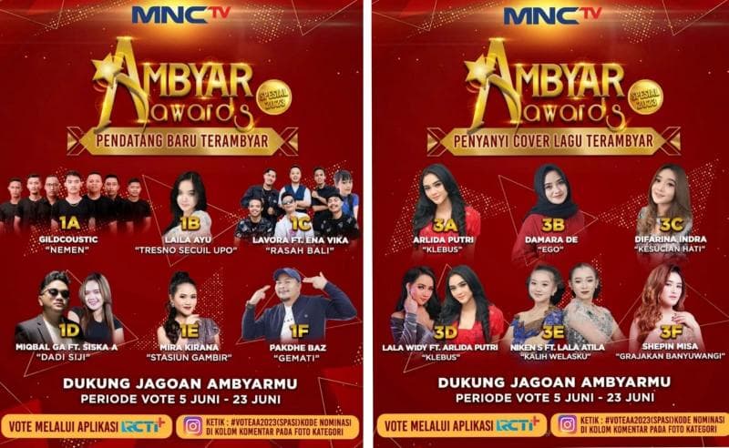 Cek Ragam Fakta Menarik Pendatang Baru dan Cover Lagu Terambyar di Ambyar Awards 2023 Cek Ragam Fakta Menarik Pendatang Baru dan Cover Lagu Terambyar di Ambyar Awards 2023