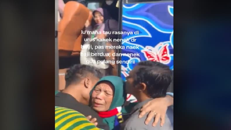 Momen Sedih, Cucu Jemput Nenek Pulang Haji Tanpa Kakek yang Wafat di Makkah, Warganet Mewek Momen Sedih, Cucu Jemput Nenek Pulang Haji Tanpa Kakek yang Wafat di Makkah, Warganet Mewek