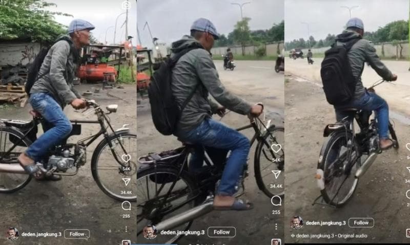 Viral Sepeda Ontel Klasik Bermesin Motor, Netizen: Ini Baru Namanya Sepeda Motor Viral Sepeda Ontel Klasik Bermesin Motor, Netizen: Ini Baru Namanya Sepeda Motor