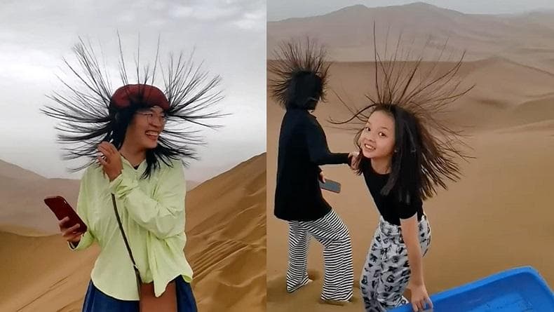 Viral Video Rambut Turis Tiba-Tiba Berdiri di Gurun, Ahli Ingatkan Tanda Bahaya: Segera Berlindung Viral Video Rambut Turis Tiba-Tiba Berdiri di Gurun, Ahli Ingatkan Tanda Bahaya: Segera Berlindung