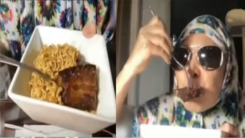 Viral Emak-Emak Berhijab Buat Konten Cara Halal Makan Daging Babi, Netizen: Lina Mukherjee Kedua Viral Emak-Emak Berhijab Buat Konten Cara Halal Makan Daging Babi, Netizen: Lina Mukherjee Kedua