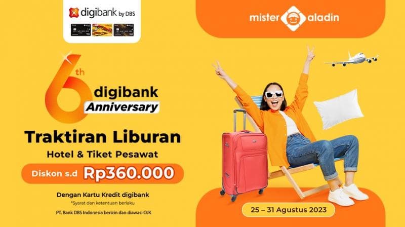 Serbu Promo Mister Aladin s.d Rp360.000, Spesial Anniversary digibank! Serbu Promo Mister Aladin s.d Rp360.000, Spesial Anniversary digibank!