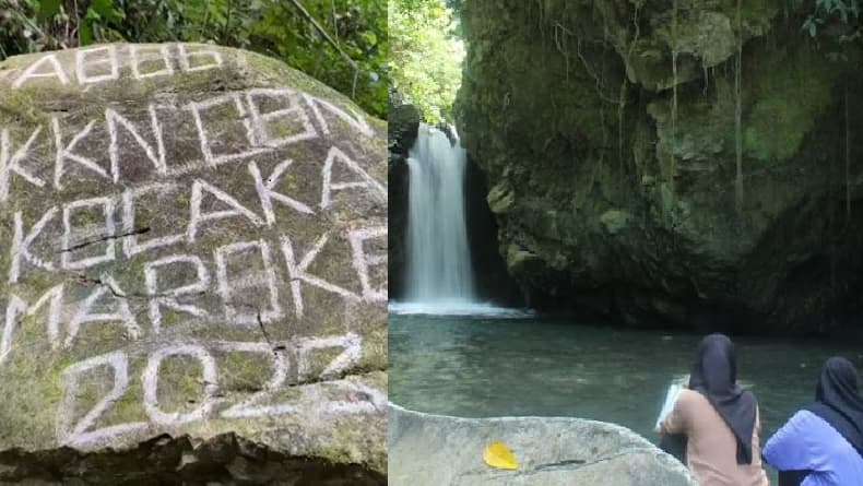 Viral Vandalisme di Wisata Air Terjun Kolaka Utara, Pelaku Diduga Oknum Mahasiswa KKN Viral Vandalisme di Wisata Air Terjun Kolaka Utara, Pelaku Diduga Oknum Mahasiswa KKN
